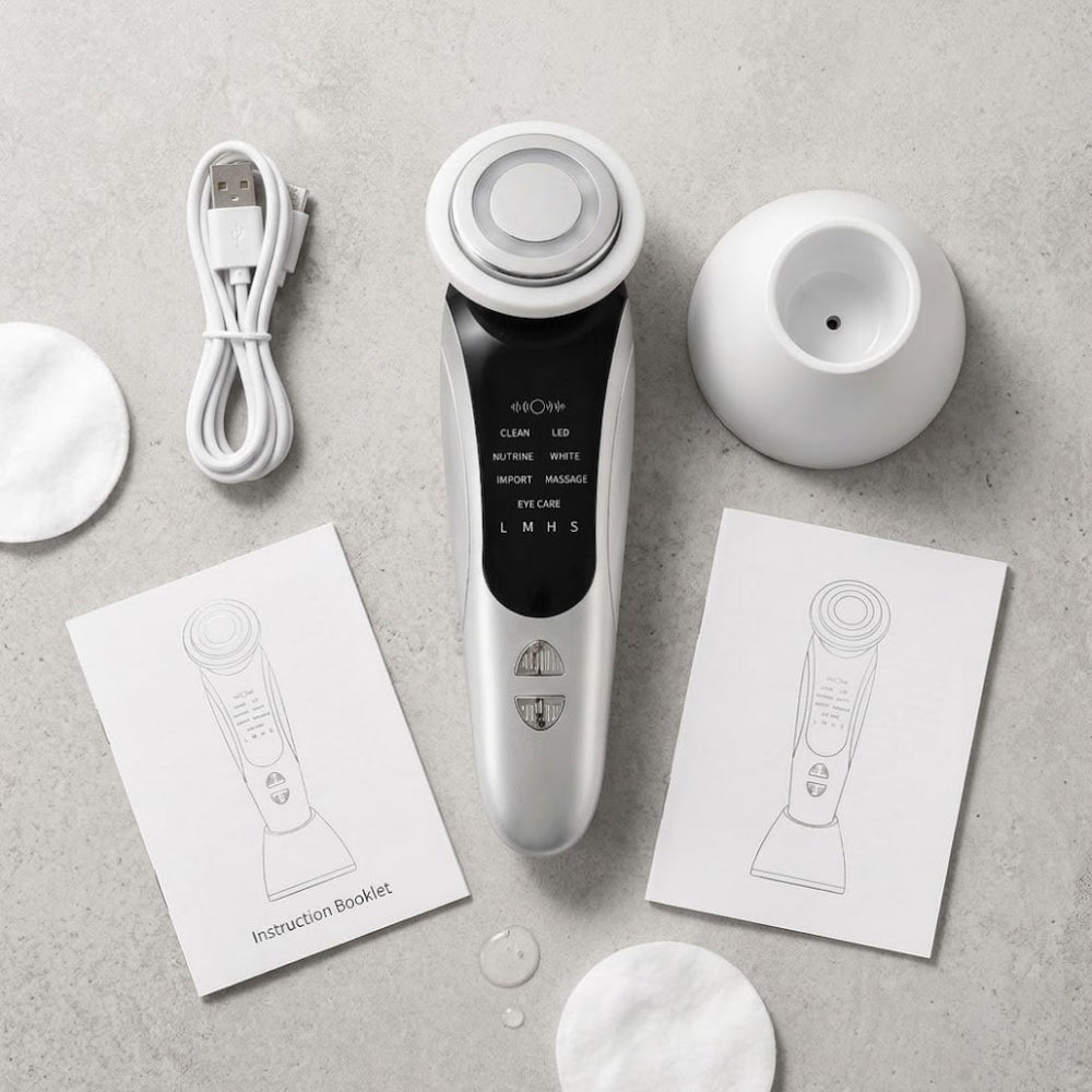 AuraTech ™ - Massaggiatore facciale 3 in 1 con Terapia a Led
