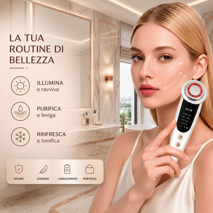 AuraTech ™ - Beauty Device Viso 5in1 con LED Therapy & EMS