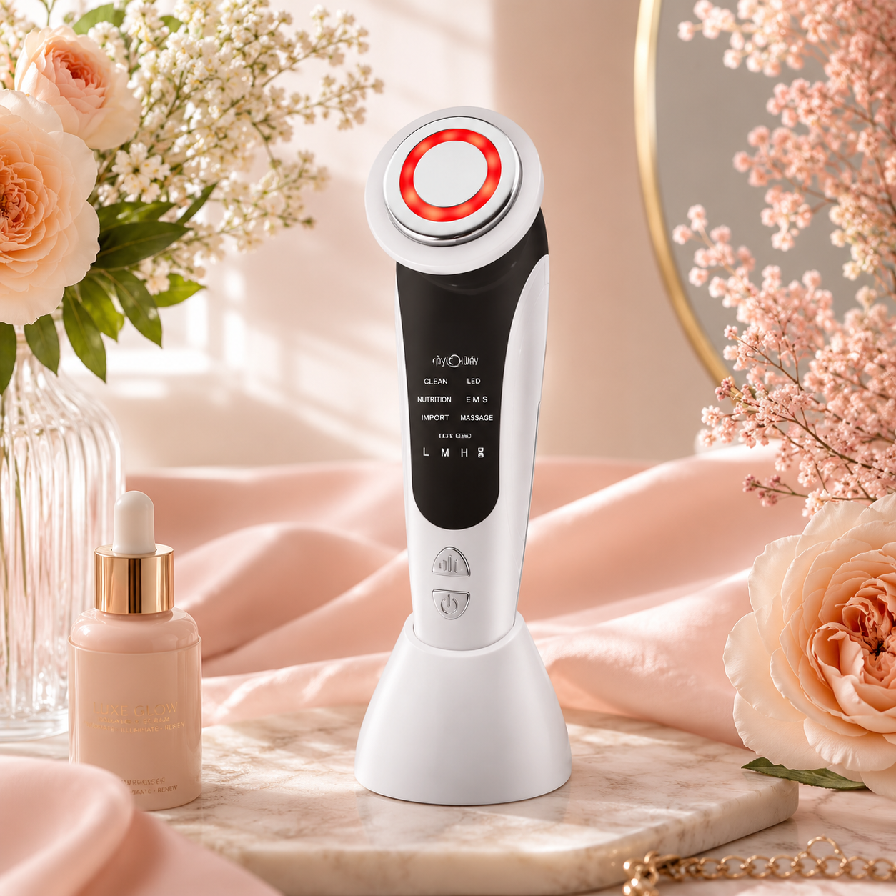AuraTech ™ - Beauty Device Viso 5in1 con LED Therapy & EMS